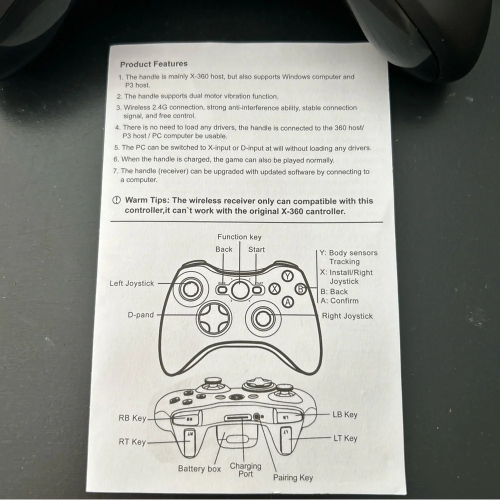 Crifeir Wireless Controller 2.4 G  X-360 /p3 NIB - Picture 6 of 6